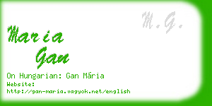 maria gan business card