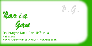 maria gan business card